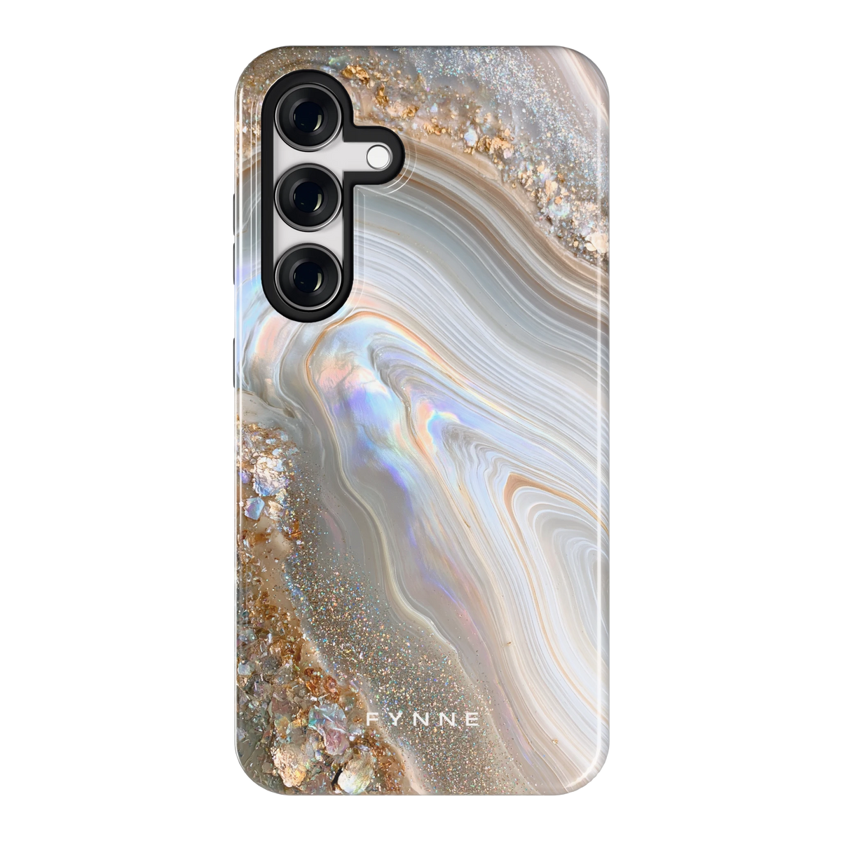 Parelmoer Agaat hoesje voor Galaxy S24, achterkant