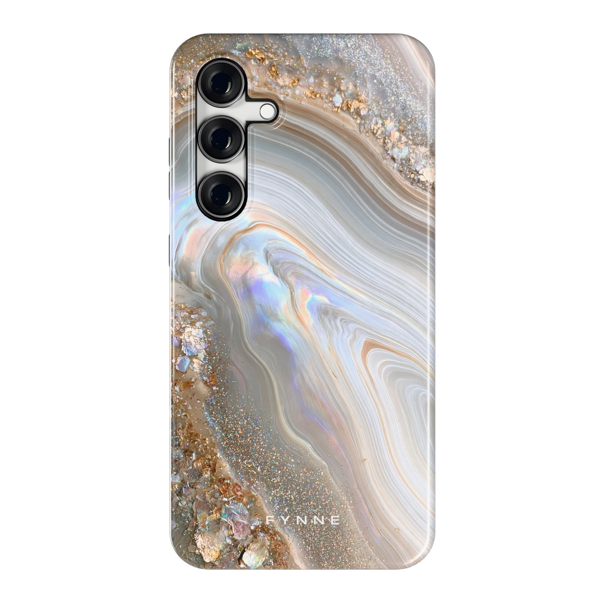 Parelmoer Agaat hoesje voor Galaxy S24 FE, achterkant