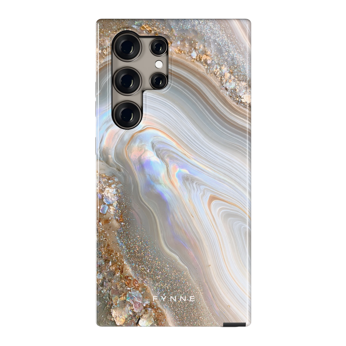 Parelmoer Agaat hoesje voor Galaxy S24 Ultra, achterkant