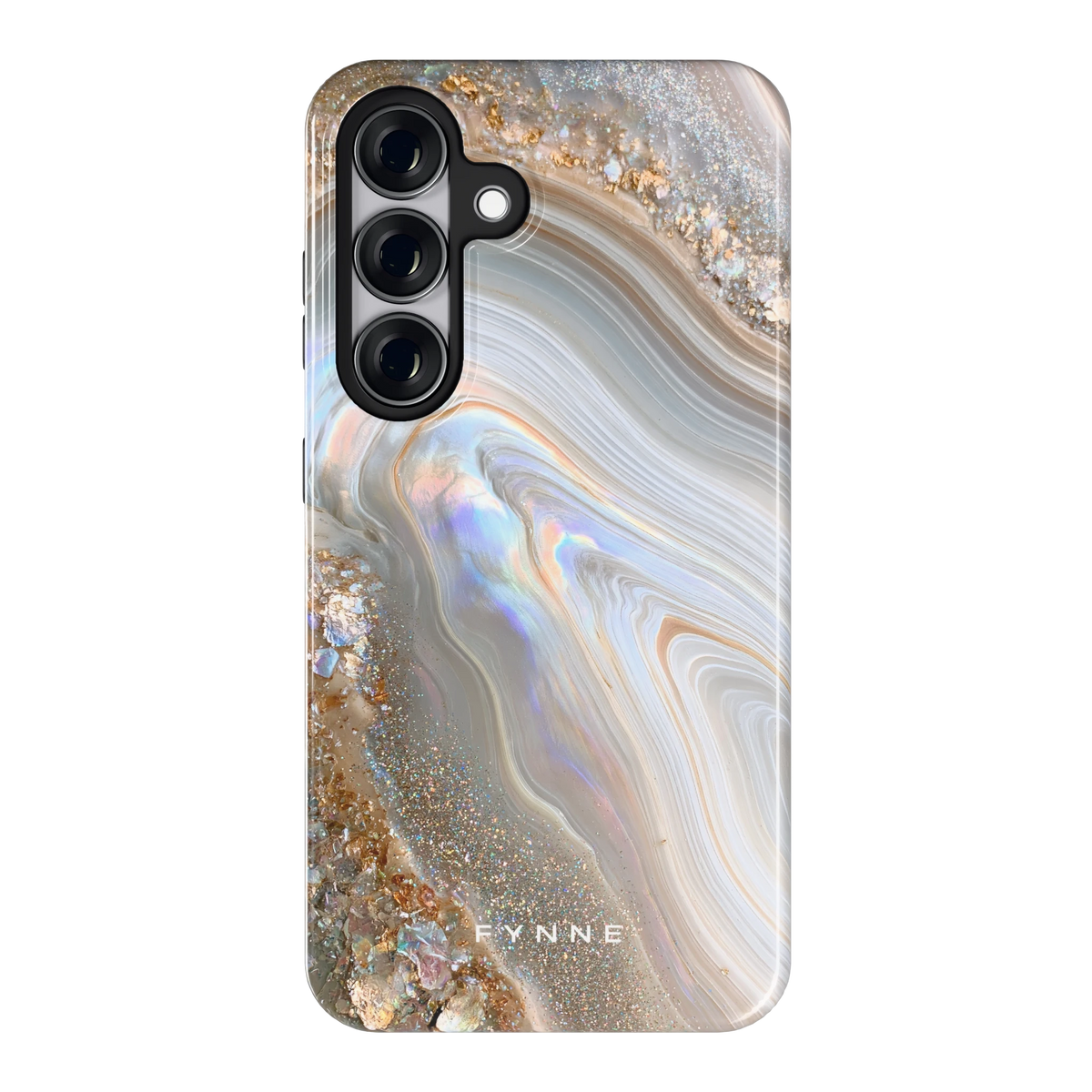 Parelmoer Agaat hoesje voor Galaxy S25, achterkant