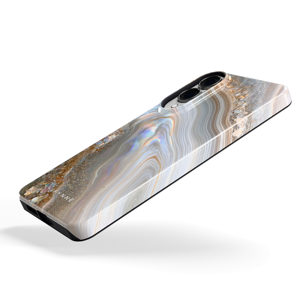 Parelmoer Agaat hoesje voor Galaxy S25 Edge, schuin