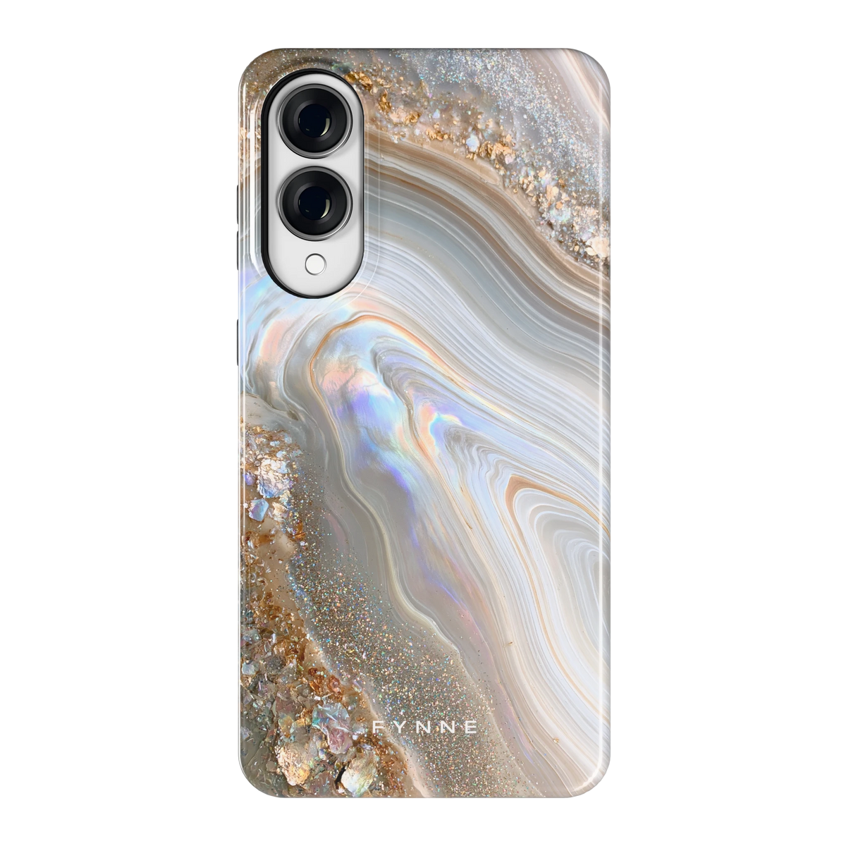 Parelmoer Agaat hoesje voor Galaxy S25 Edge, achterkant