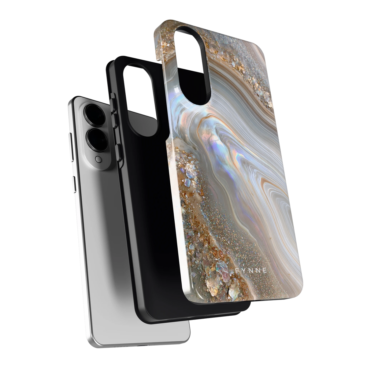 Parelmoer Agaat hoesje voor Galaxy S25 Edge, los van de telefoon