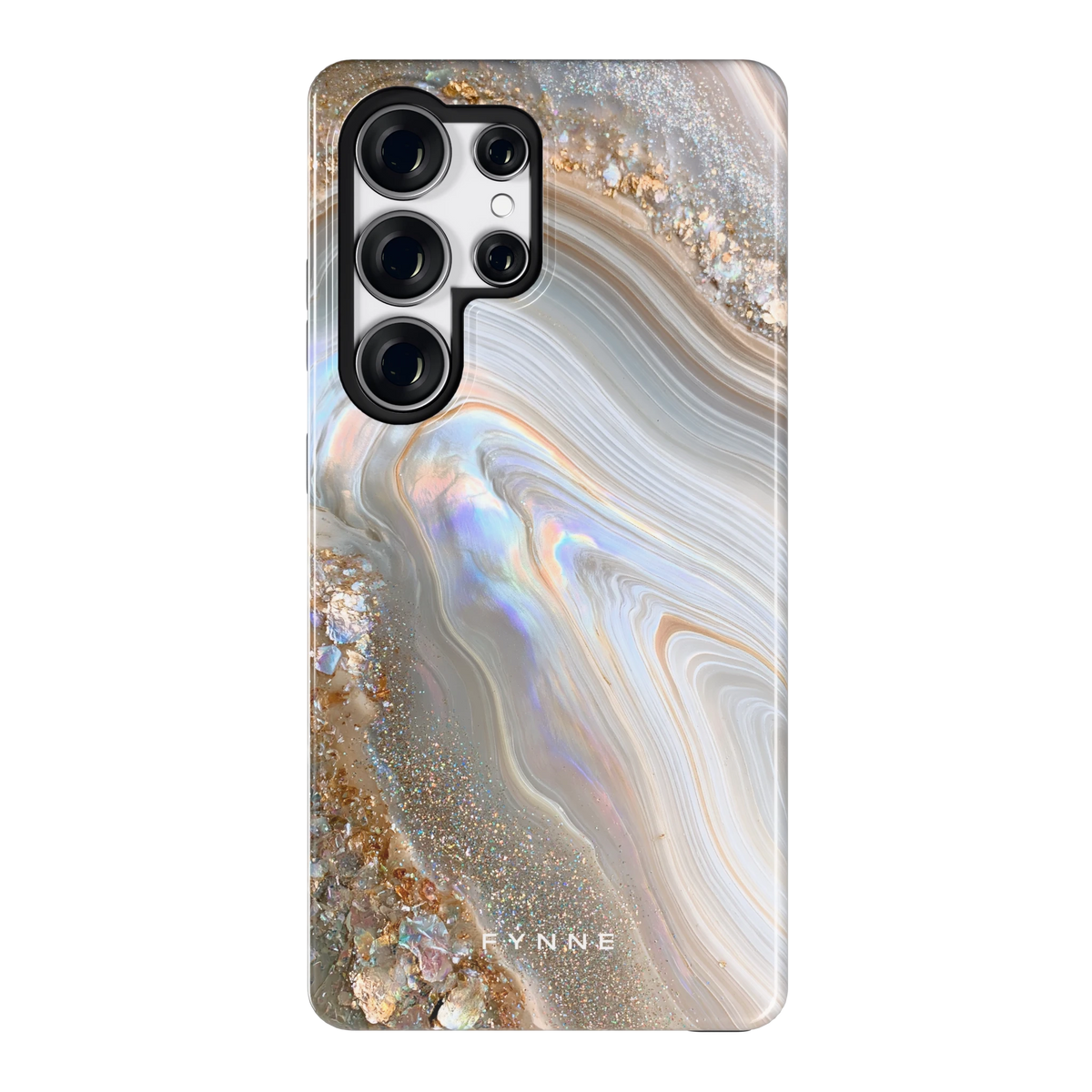 Parelmoer Agaat hoesje voor Galaxy S25 Ultra, achterkant