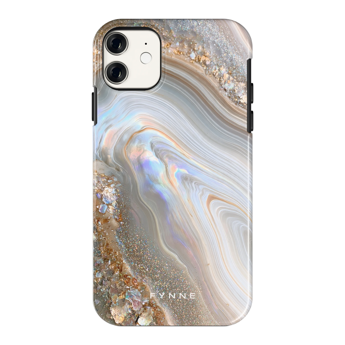 Parelmoer Agaat hoesje voor iPhone 11, achterkant
