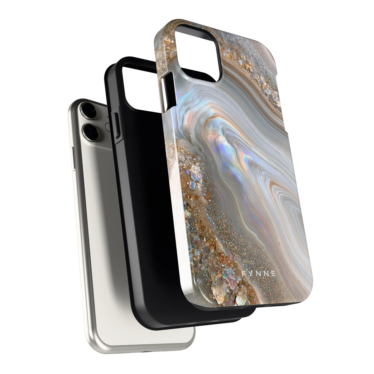 Parelmoer Agaat hoesje voor iPhone 11, los van de telefoon