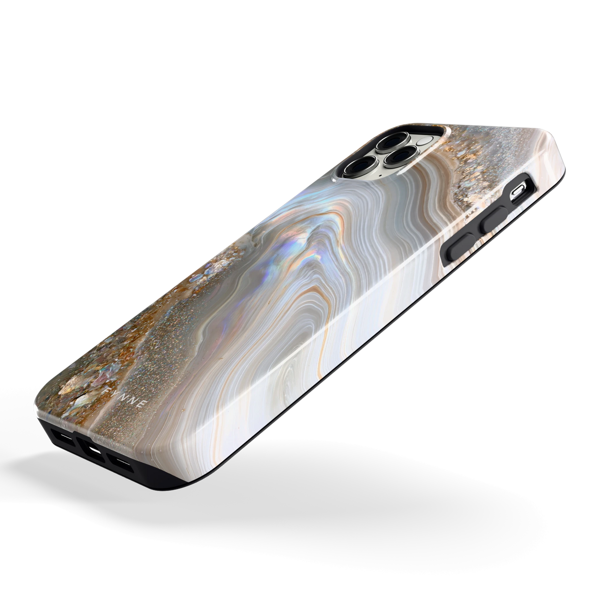Parelmoer Agaat hoesje voor iPhone 11 Pro Max, schuin