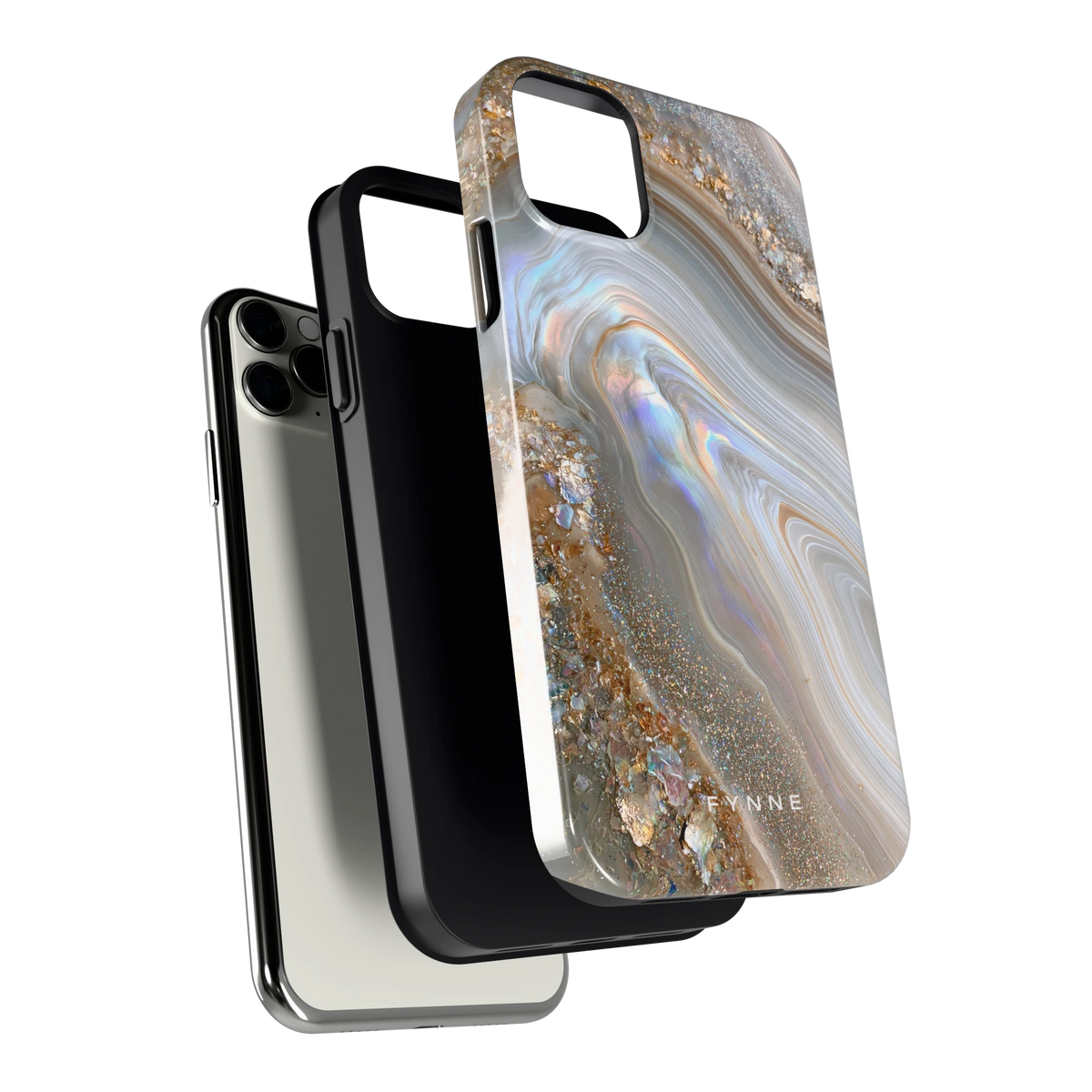 Parelmoer Agaat hoesje voor iPhone 11 Pro Max, los van de telefoon
