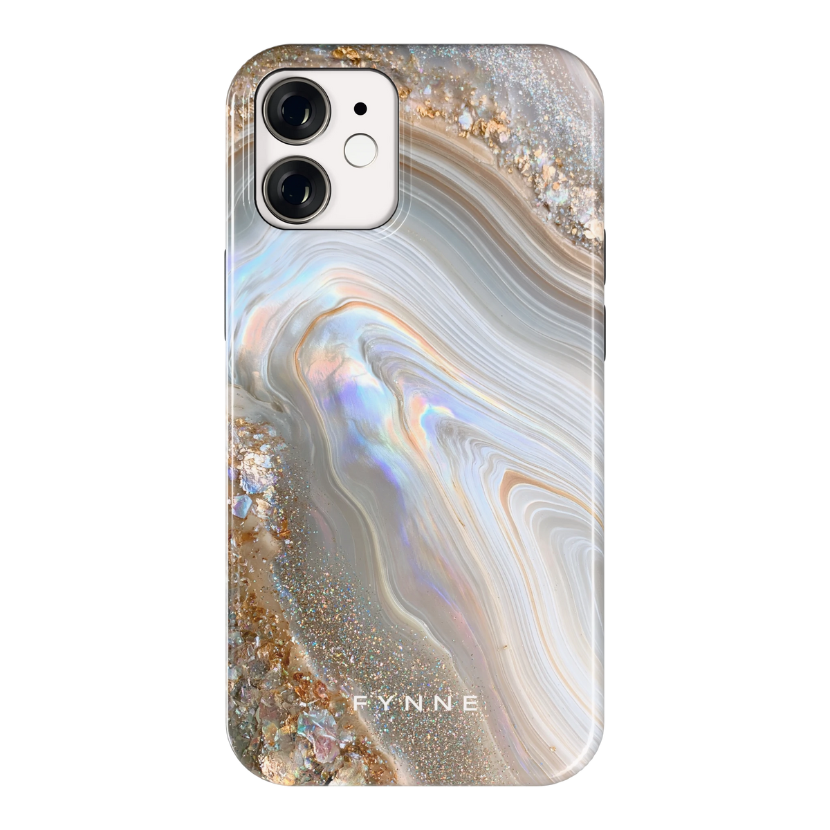 Parelmoer Agaat hoesje voor iPhone 12 mini, achterkant