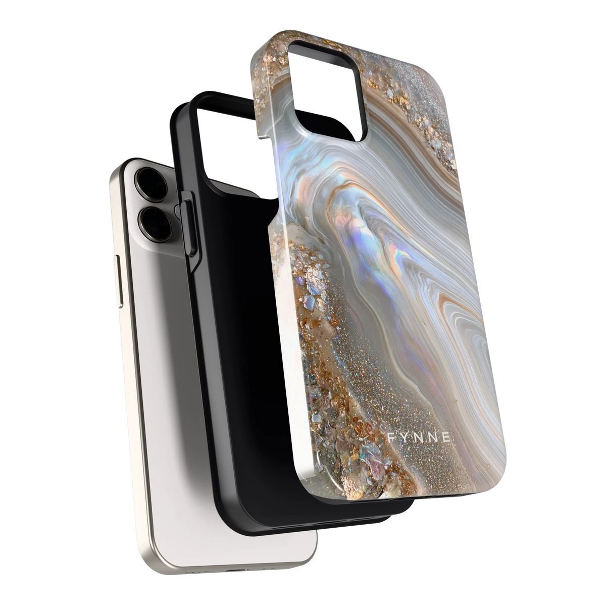 Parelmoer Agaat hoesje voor iPhone 12 mini, los van de telefoon