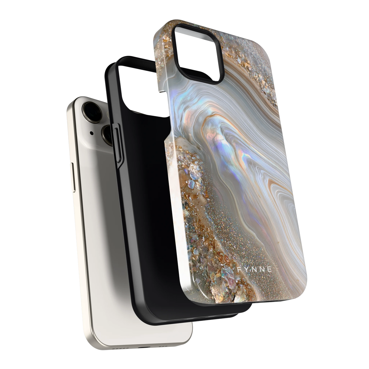 Parelmoer Agaat hoesje voor iPhone 13, los van de telefoon