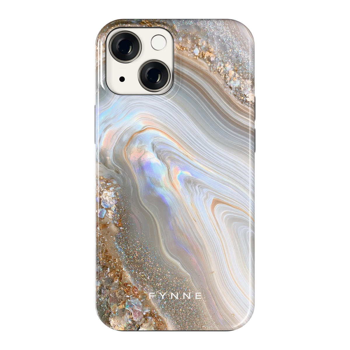 Parelmoer Agaat hoesje voor iPhone 13 mini, achterkant