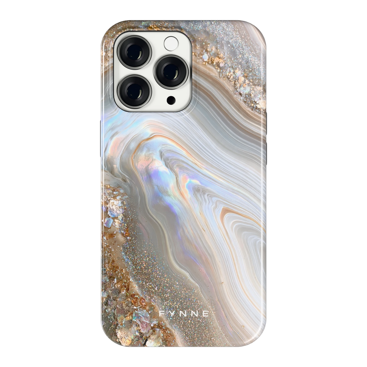 Parelmoer Agaat hoesje voor iPhone 13 Pro, achterkant