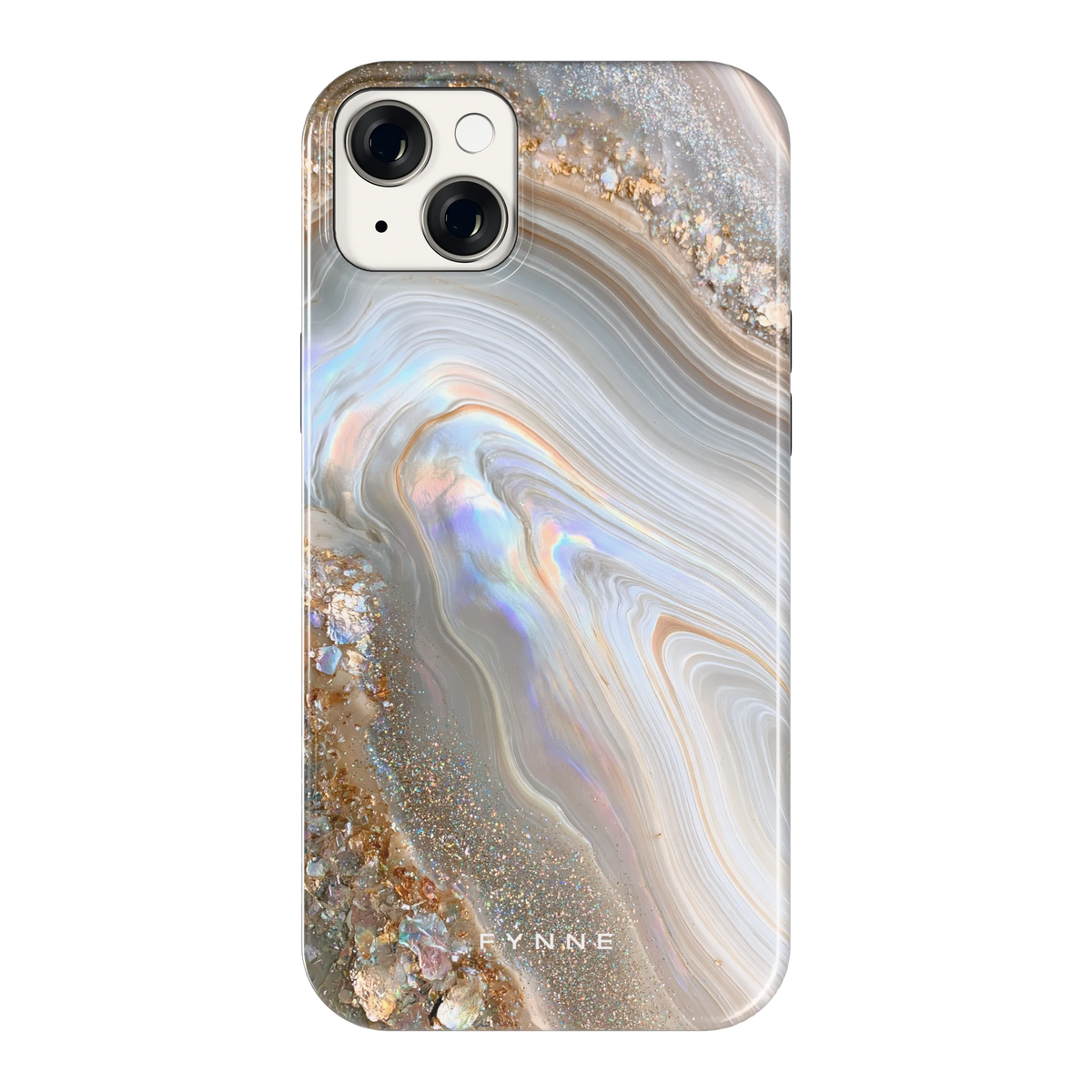 Parelmoer Agaat hoesje voor iPhone 14 Plus, achterkant
