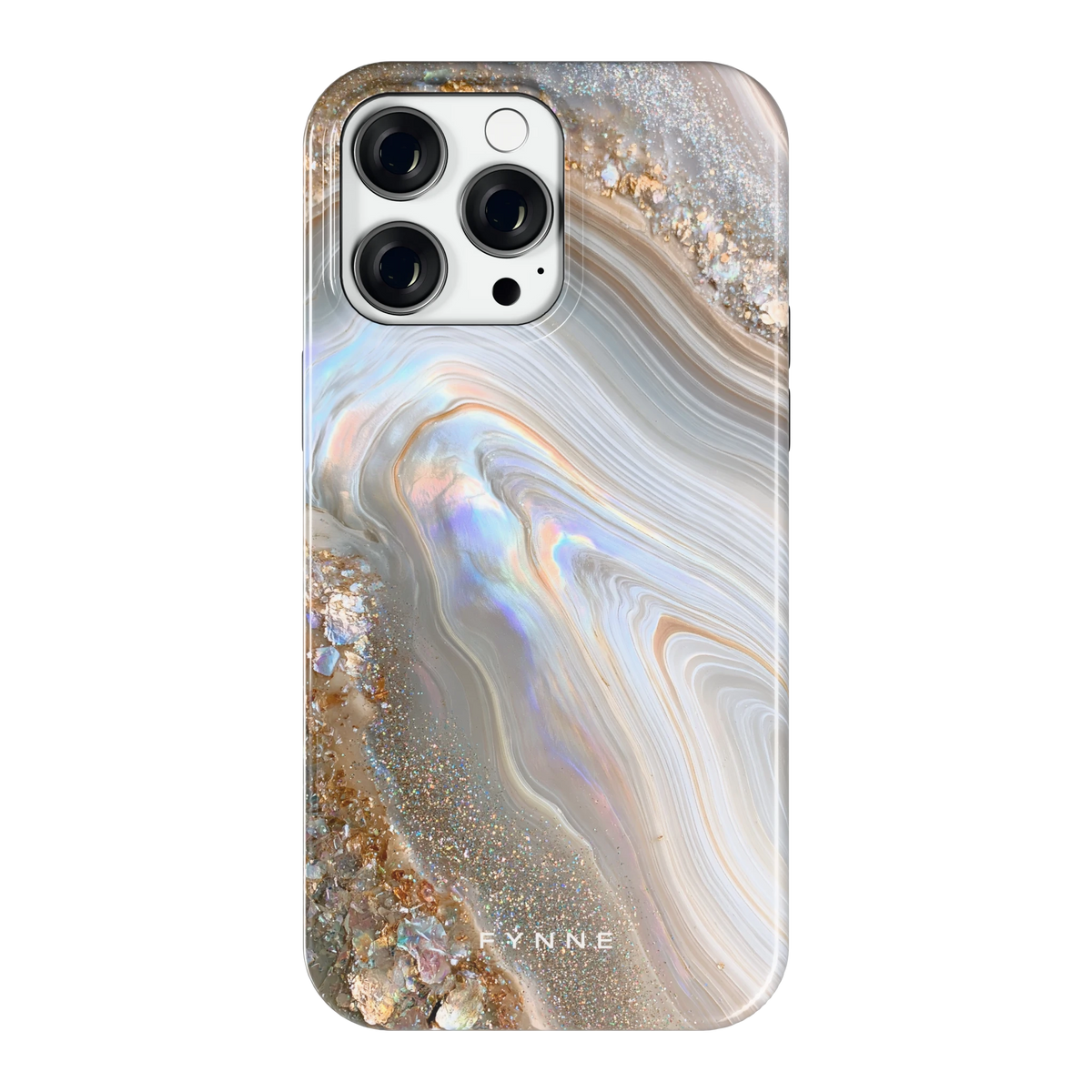 Parelmoer Agaat hoesje voor iPhone 14 Pro Max, achterkant