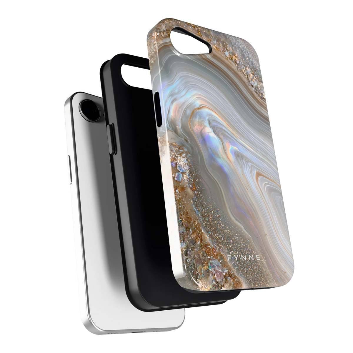 Parelmoer Agaat hoesje voor iPhone 16e, los van de telefoon