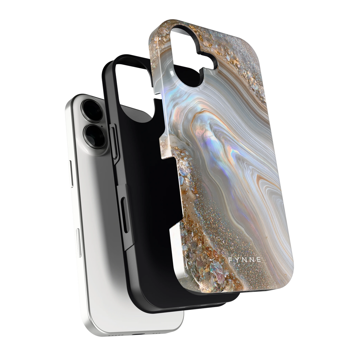 Parelmoer Agaat hoesje voor iPhone 17, los van de telefoon