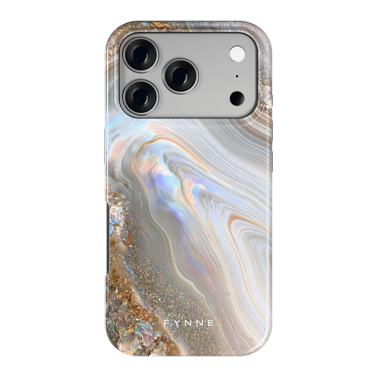 Parelmoer Agaat hoesje voor iPhone 17 Pro, achterkant
