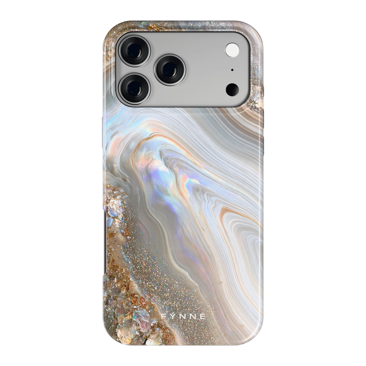 Parelmoer Agaat hoesje voor iPhone 17 Pro Max, achterkant