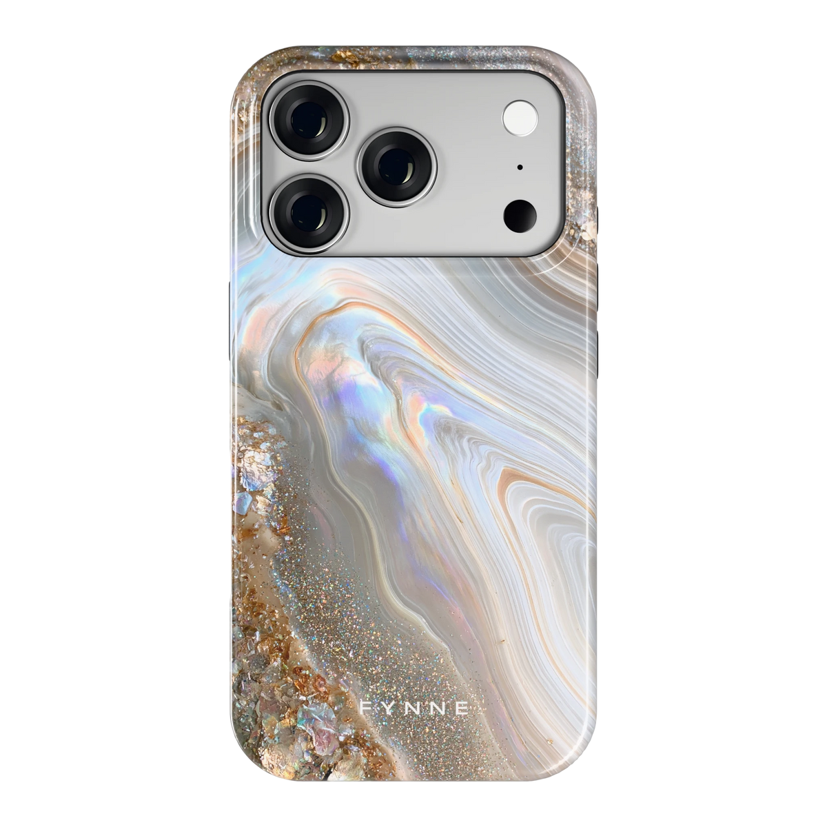 Parelmoer Agaat hoesje voor iPhone 18 Pro, achterkant