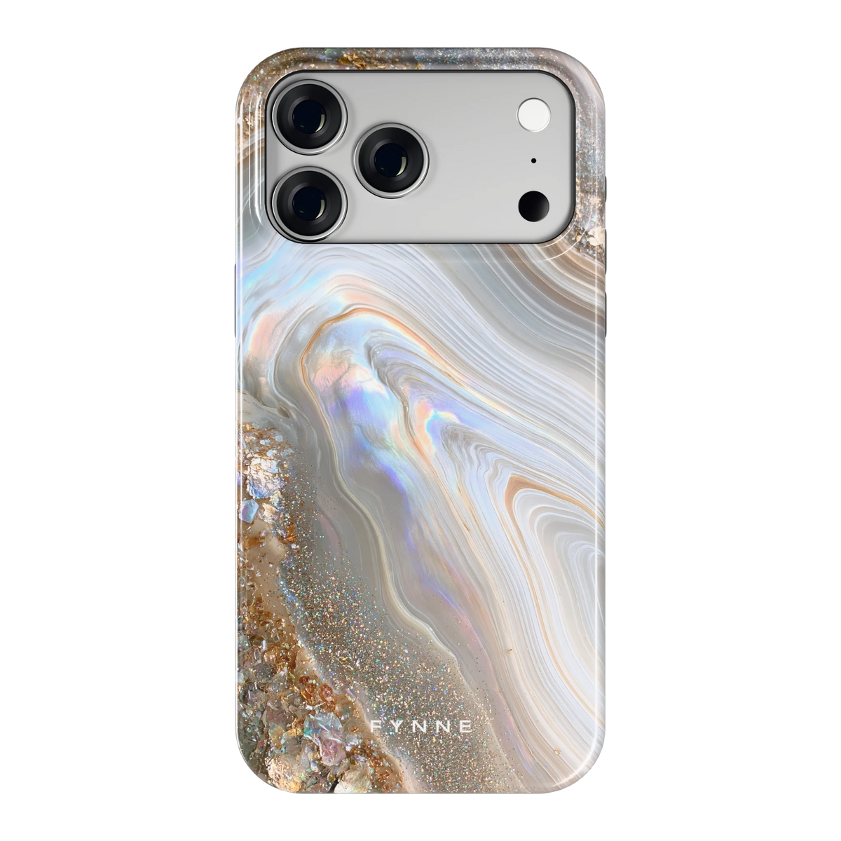 Parelmoer Agaat hoesje voor iPhone 18 Pro Max, achterkant