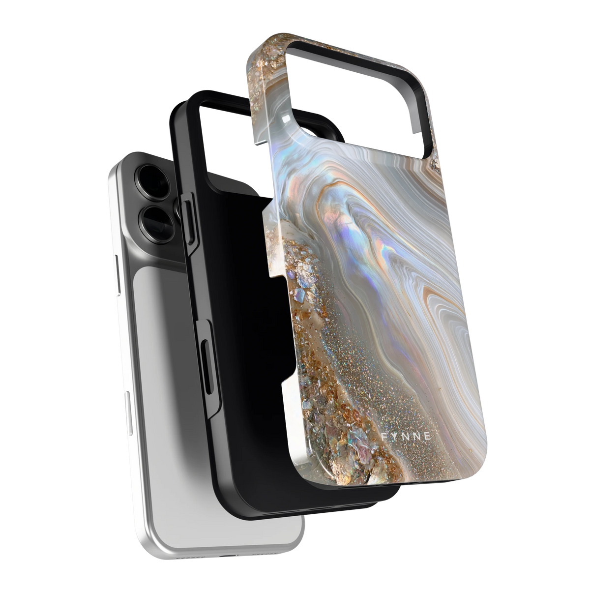 Parelmoer Agaat hoesje voor iPhone 18 Pro Max, los van de telefoon