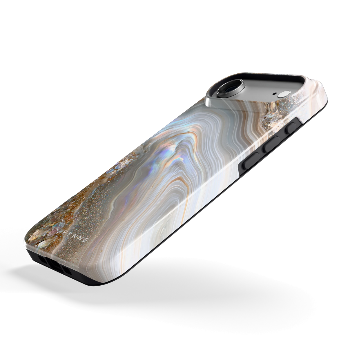 Parelmoer Agaat hoesje voor iPhone Air, schuin