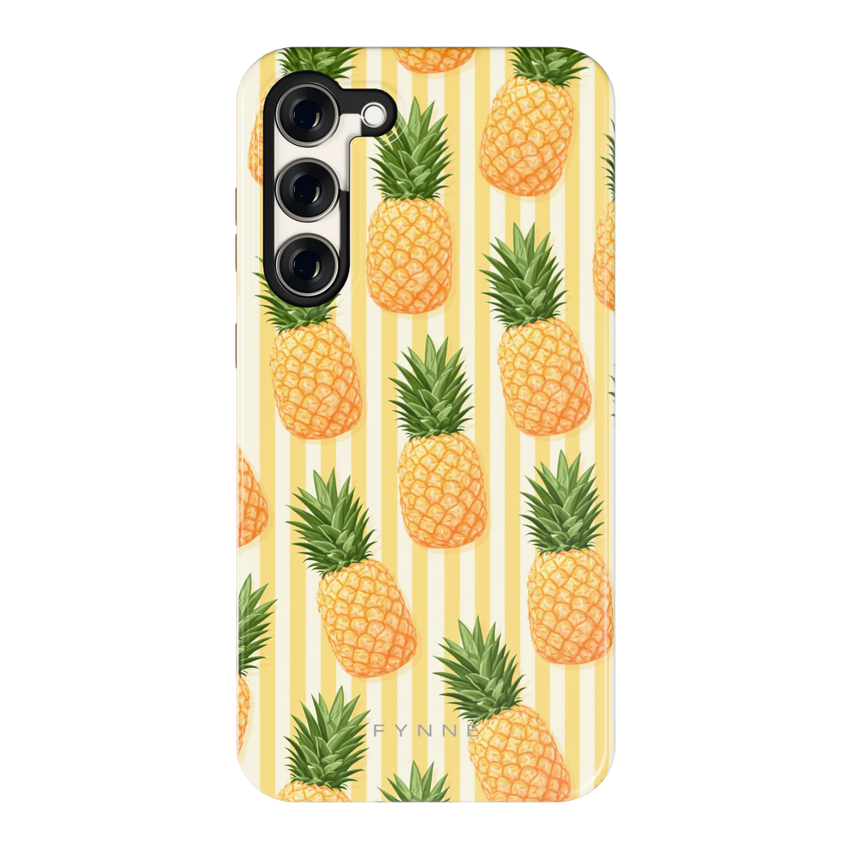 Ananas Strepen hoesje voor Galaxy S23+, achterkant