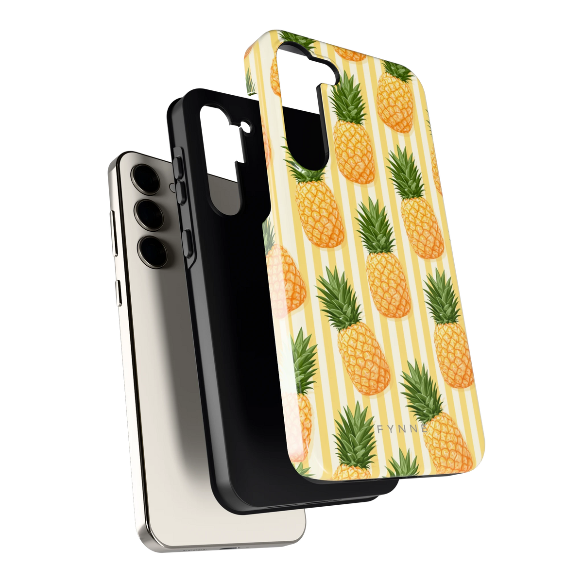 Ananas Strepen hoesje voor Galaxy S23+, los van de telefoon
