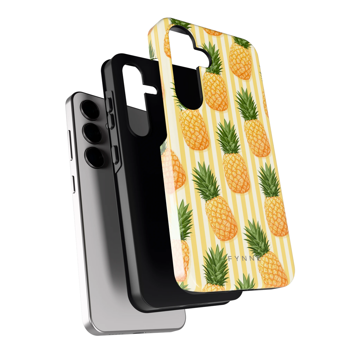 Ananas Strepen hoesje voor Galaxy S24, los van de telefoon