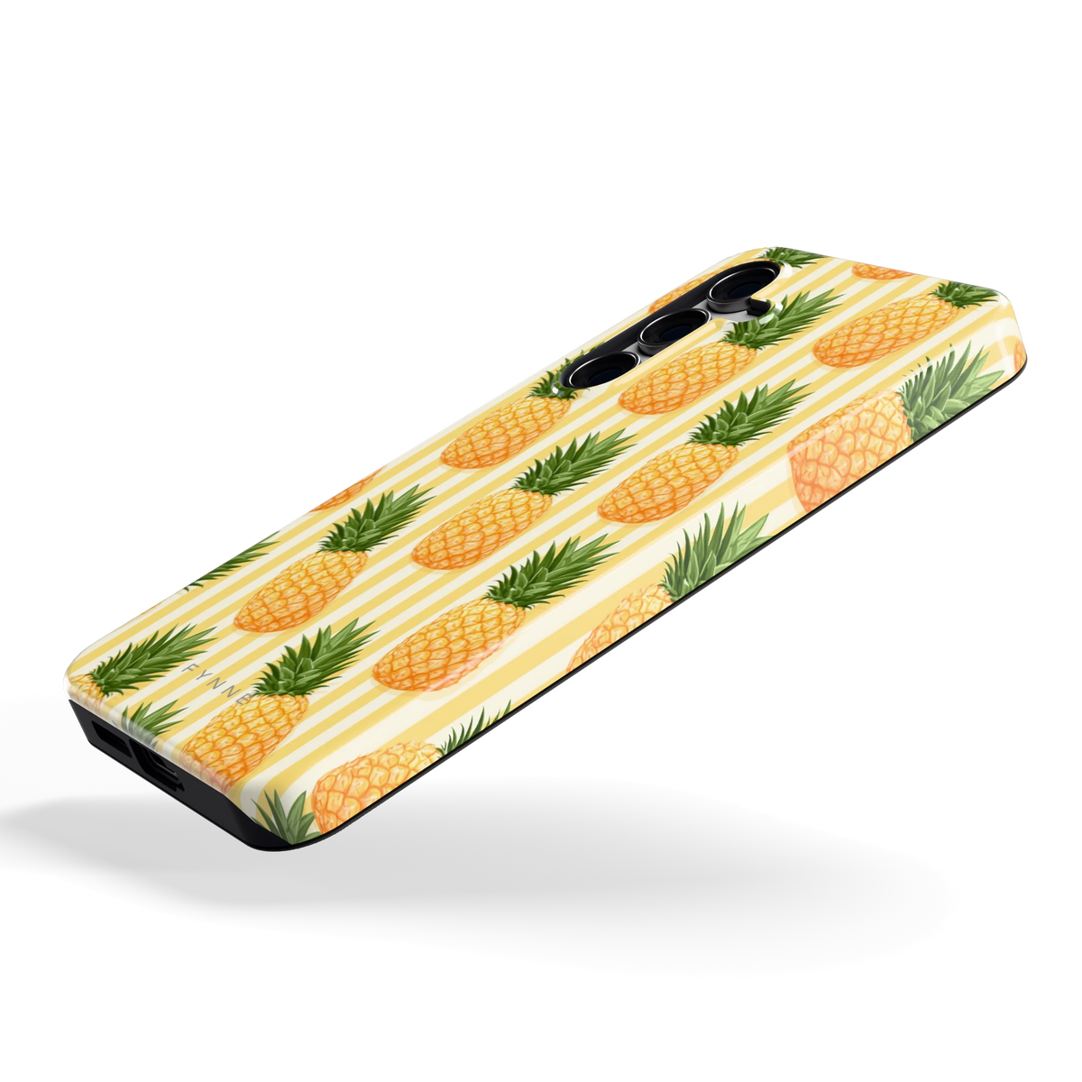 Ananas Strepen hoesje voor Galaxy S24 FE, schuin