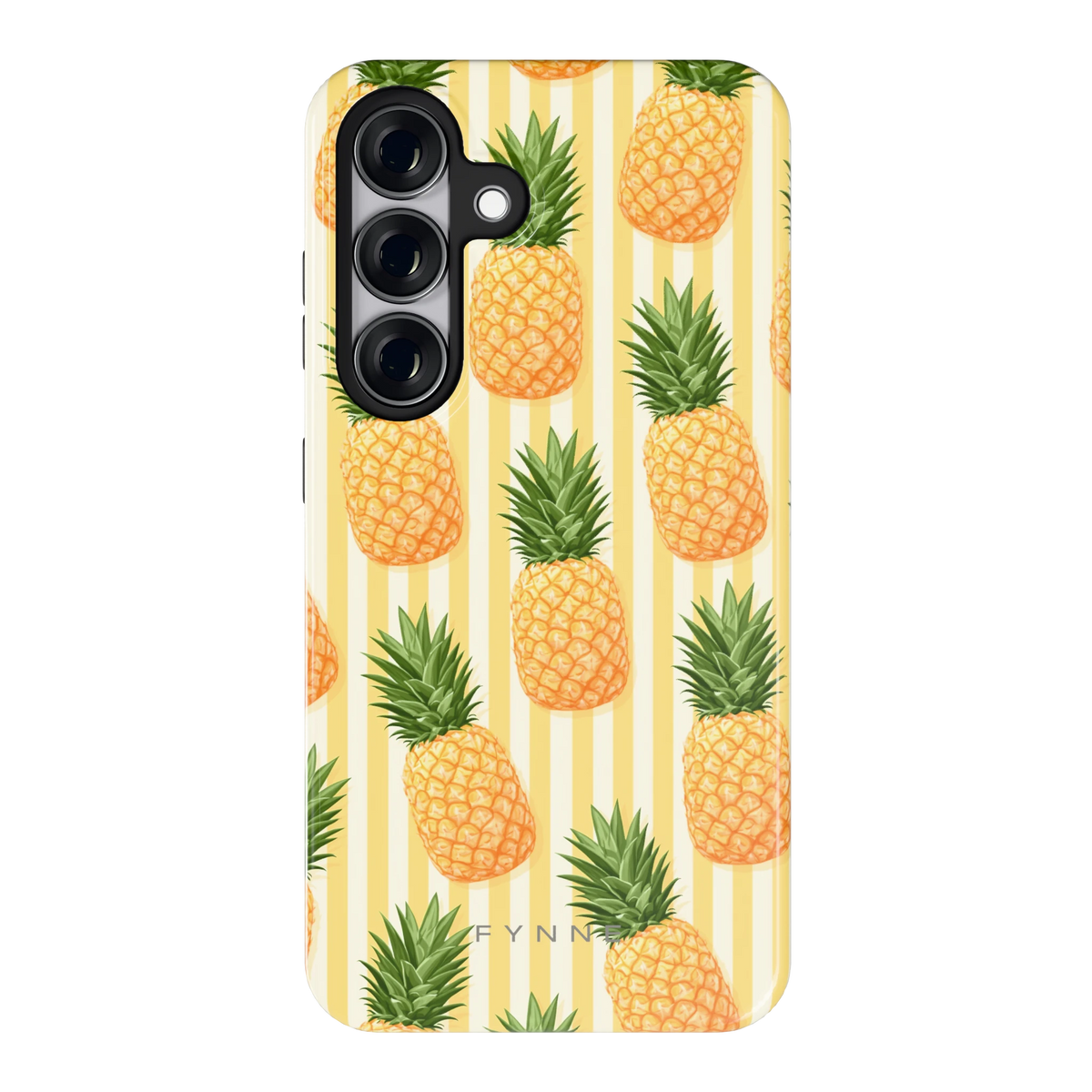 Ananas Strepen hoesje voor Galaxy S25, achterkant