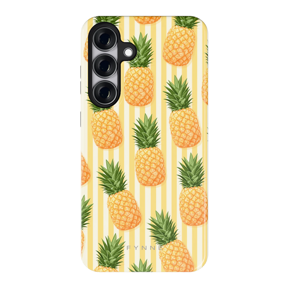 Ananas Strepen hoesje voor Galaxy S25+, achterkant