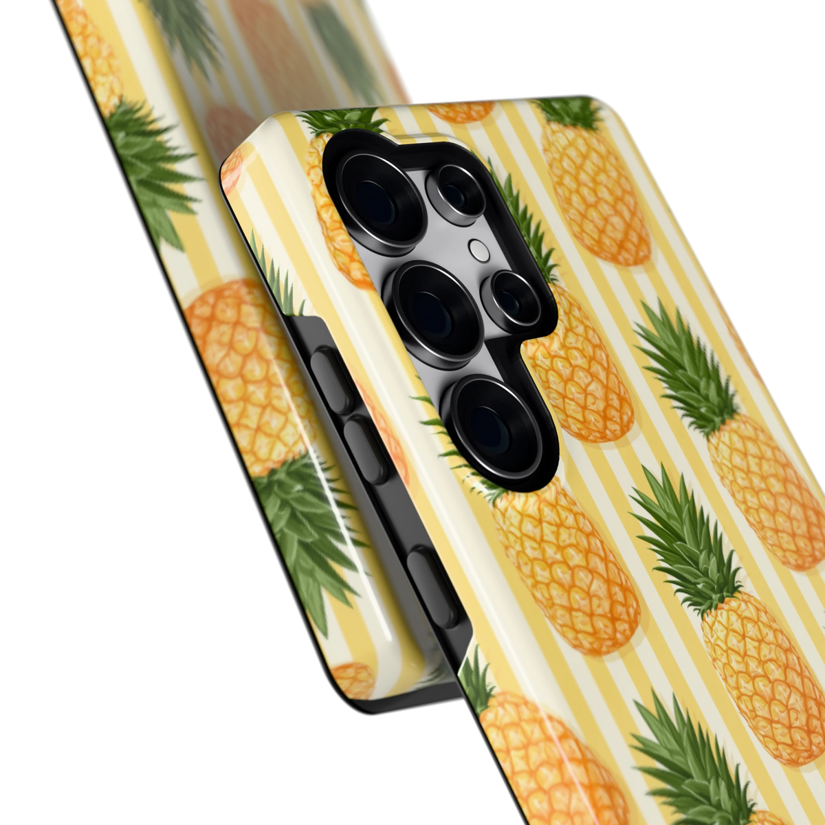 Ananas Strepen hoesje voor Galaxy S25 Ultra, close-up