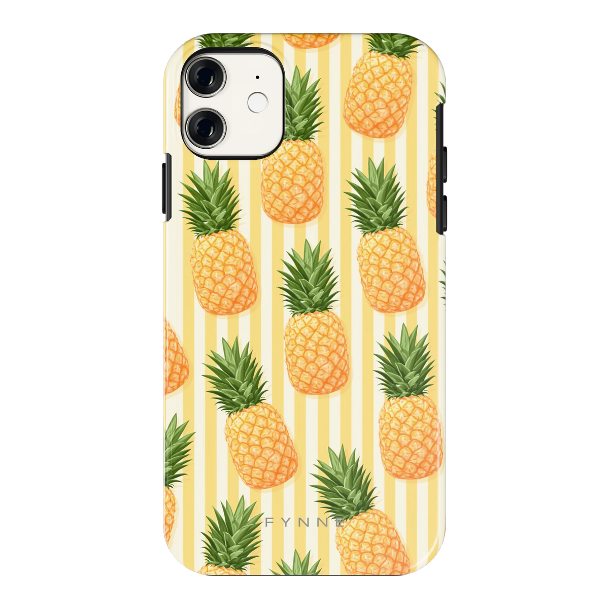 Ananas Strepen hoesje voor iPhone 11, achterkant