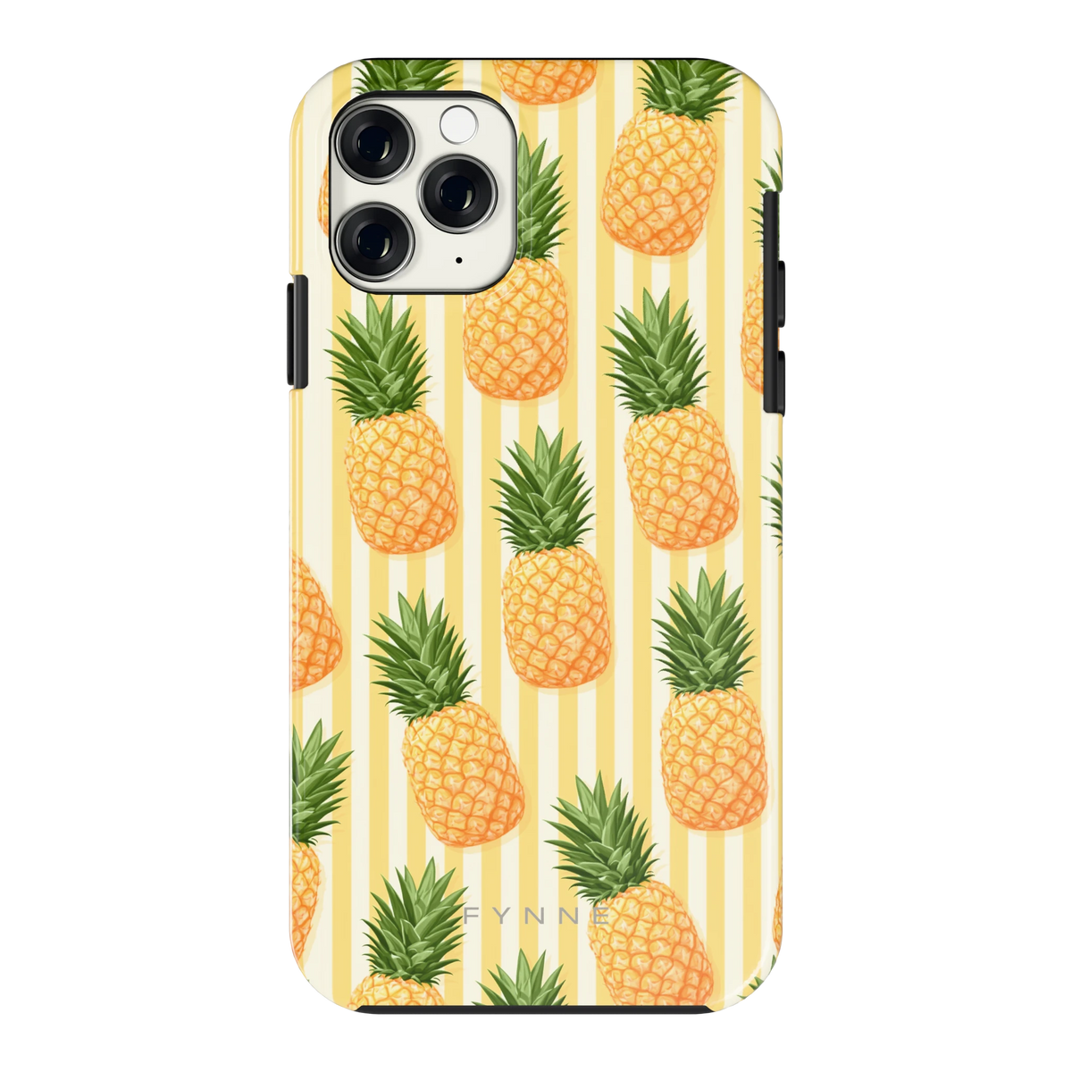 Ananas Strepen hoesje voor iPhone 11 Pro, achterkant