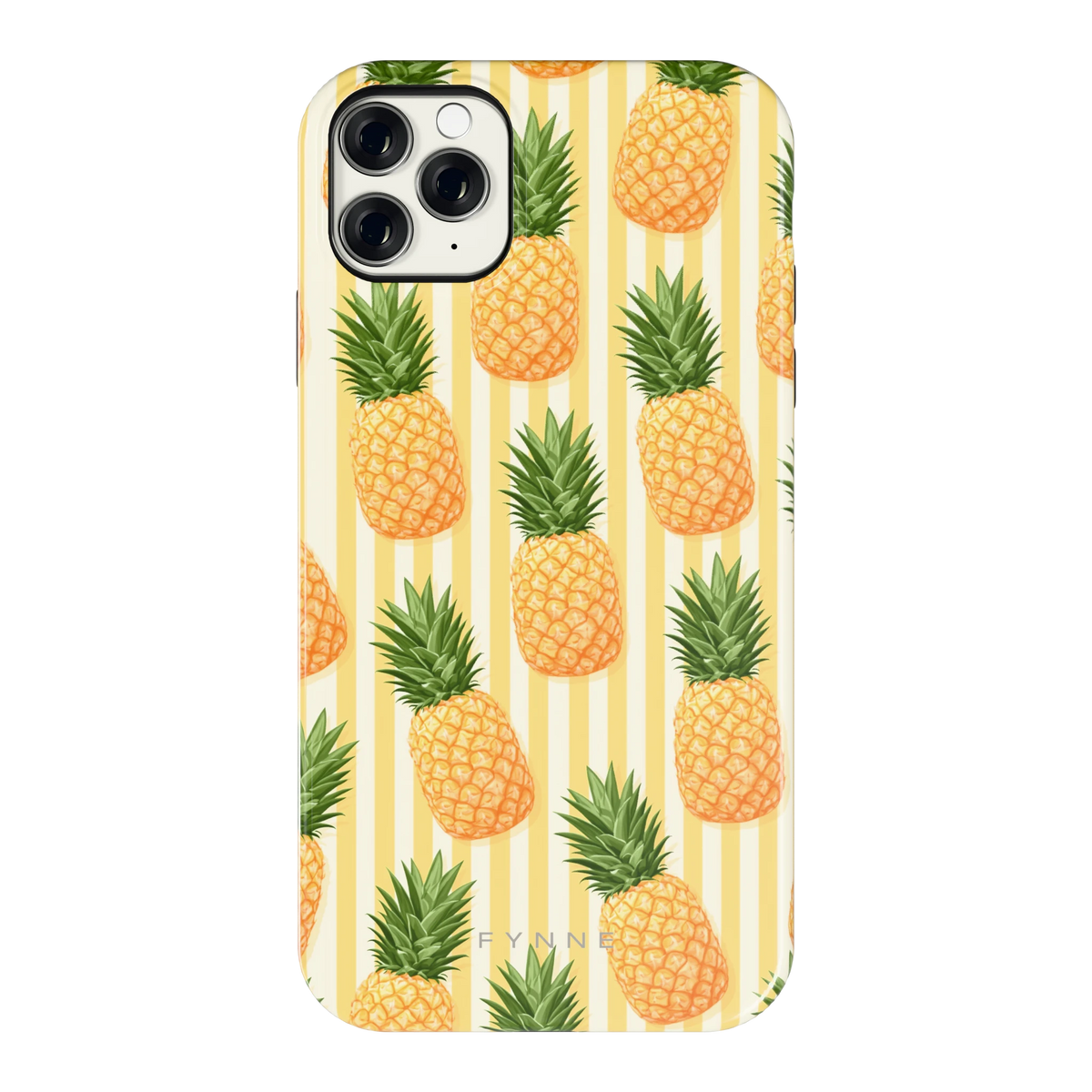 Ananas Strepen hoesje voor iPhone 11 Pro Max, achterkant