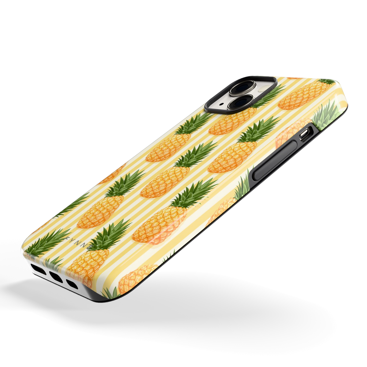 Ananas Strepen hoesje voor iPhone 13, schuin