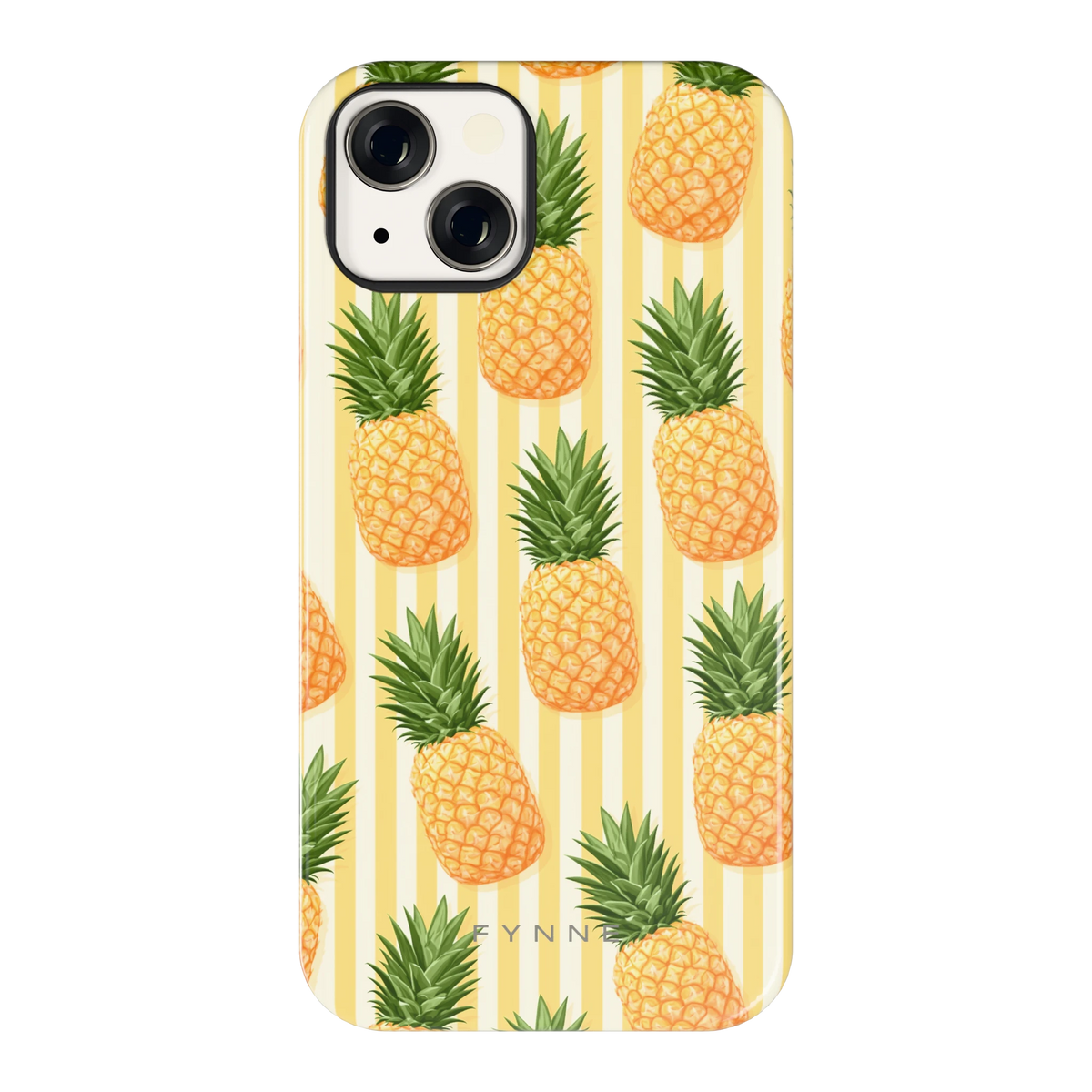 Ananas Strepen hoesje voor iPhone 13, achterkant