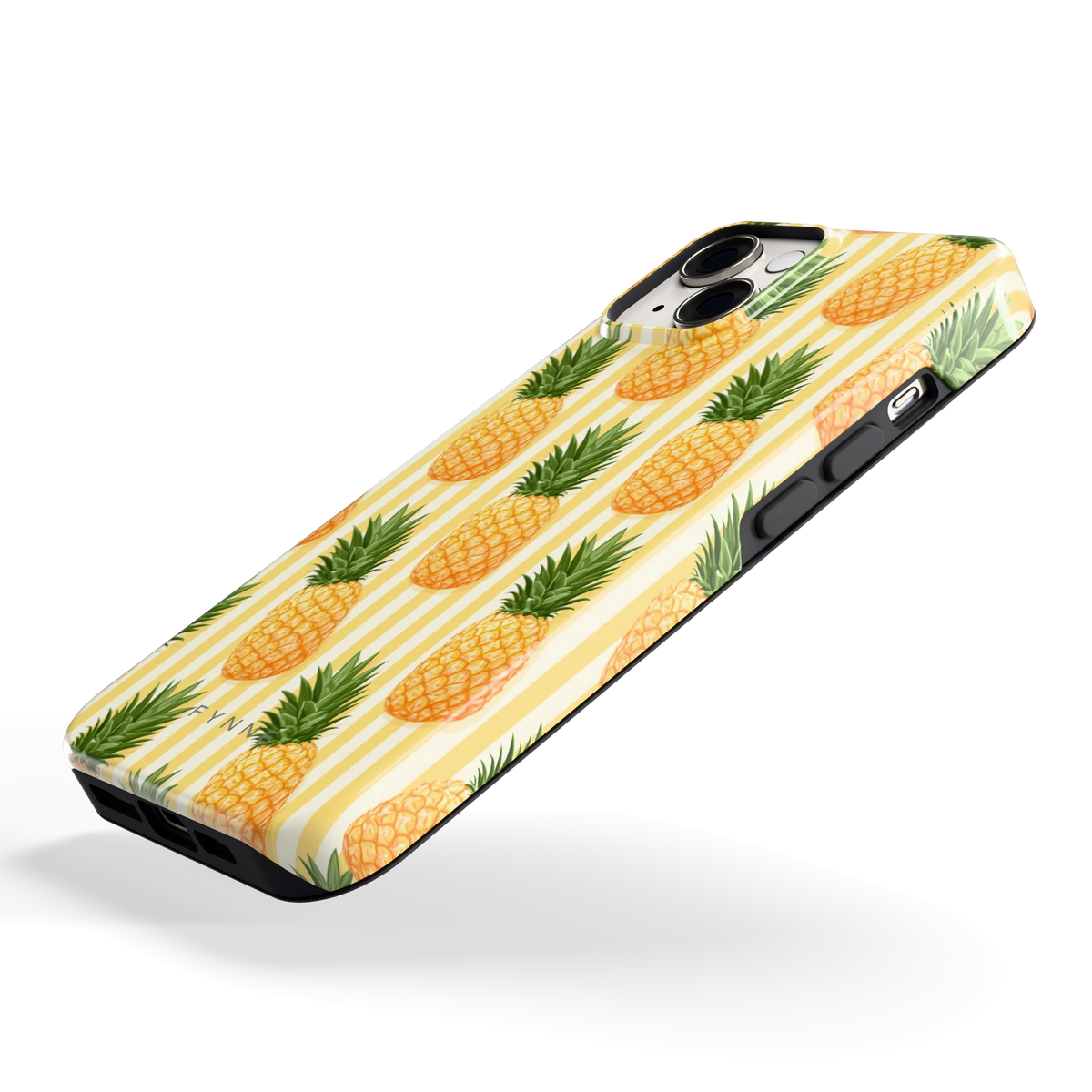 Ananas Strepen hoesje voor iPhone 14, schuin