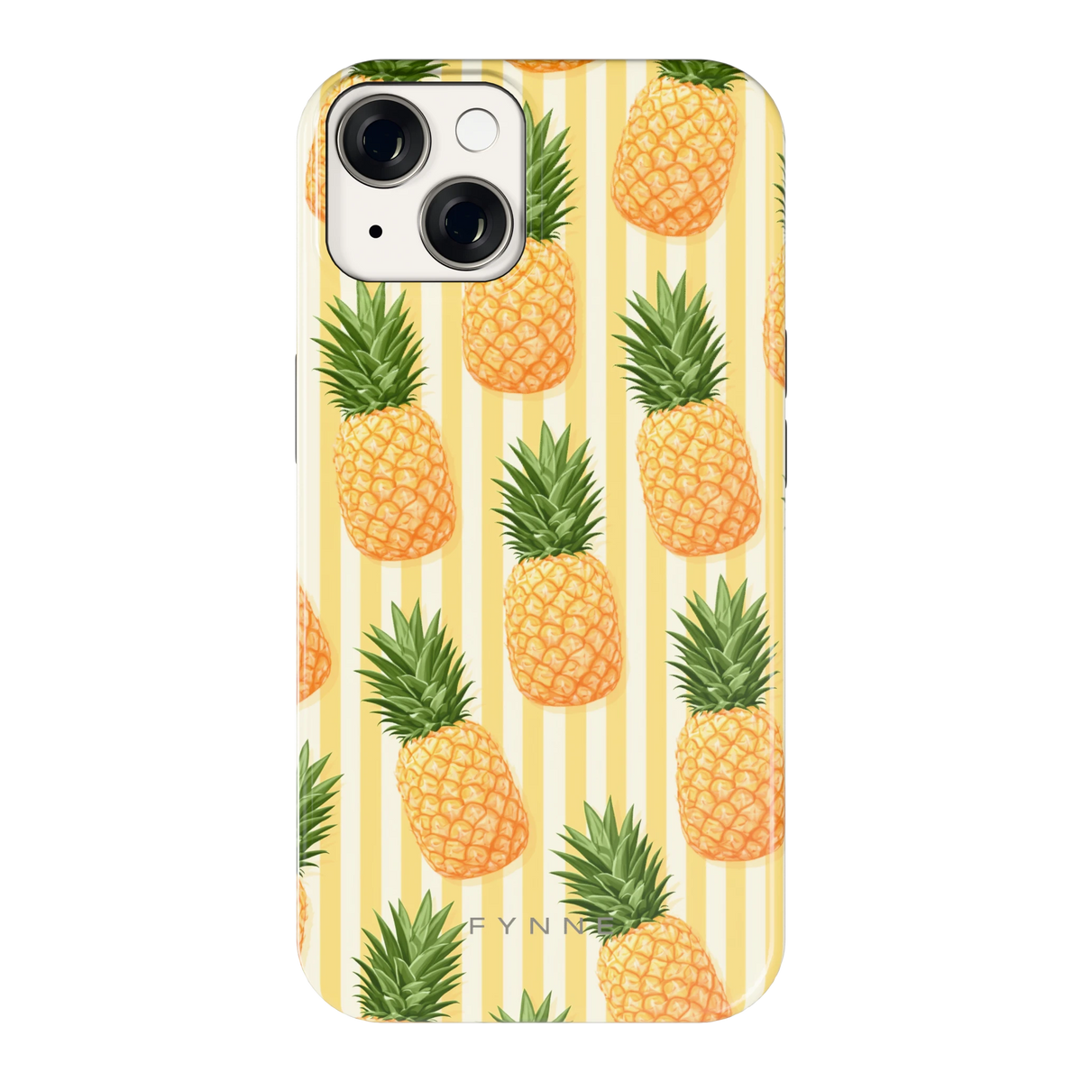 Ananas Strepen hoesje voor iPhone 14, achterkant