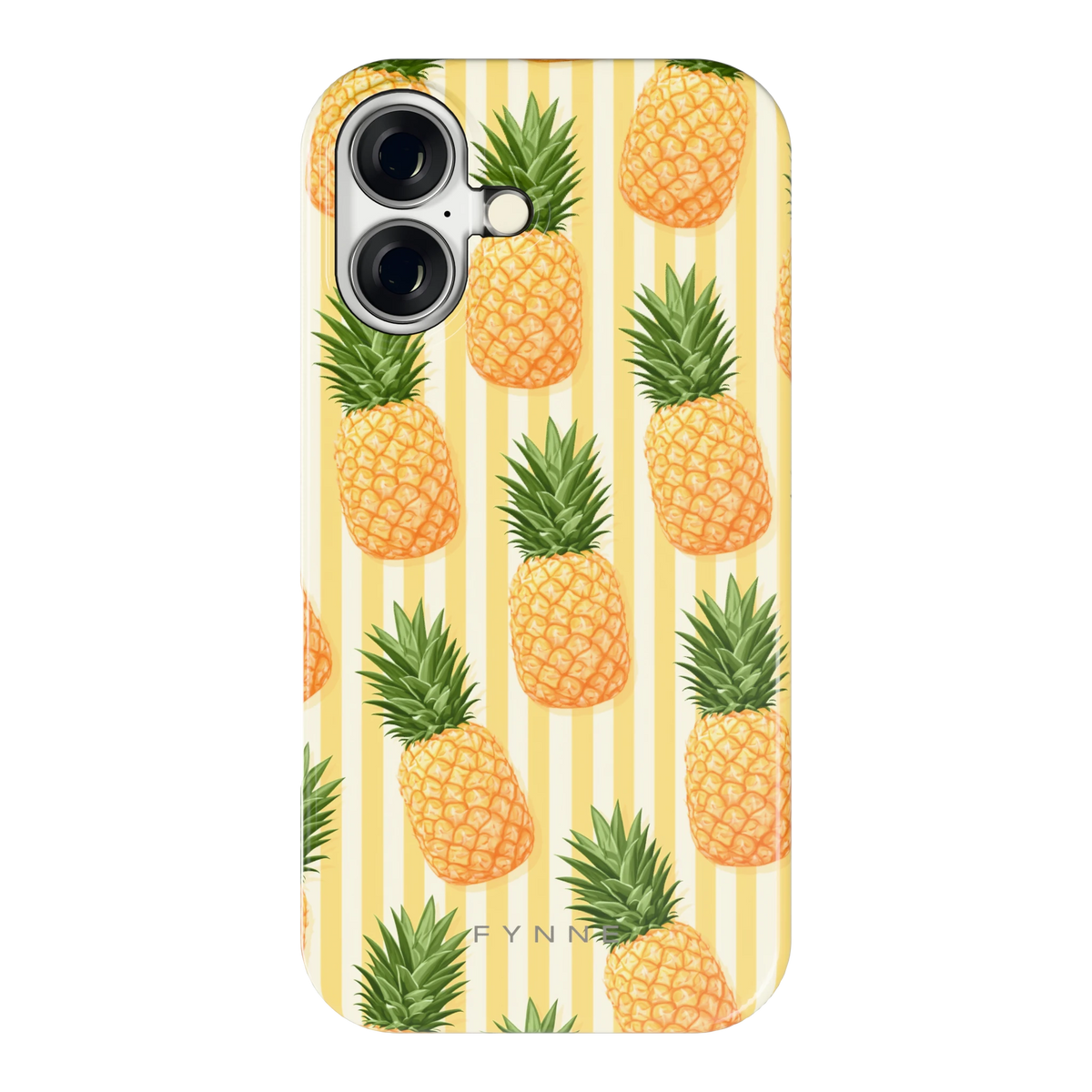 Ananas Strepen hoesje voor iPhone 16, achterkant