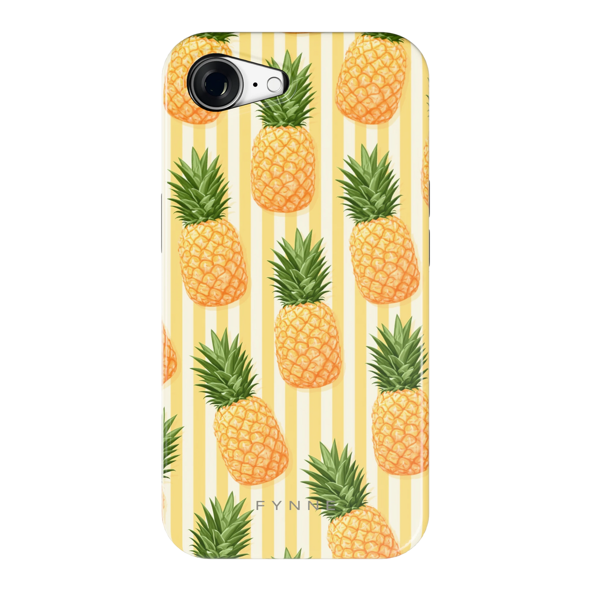 Ananas Strepen hoesje voor iPhone 16e, achterkant