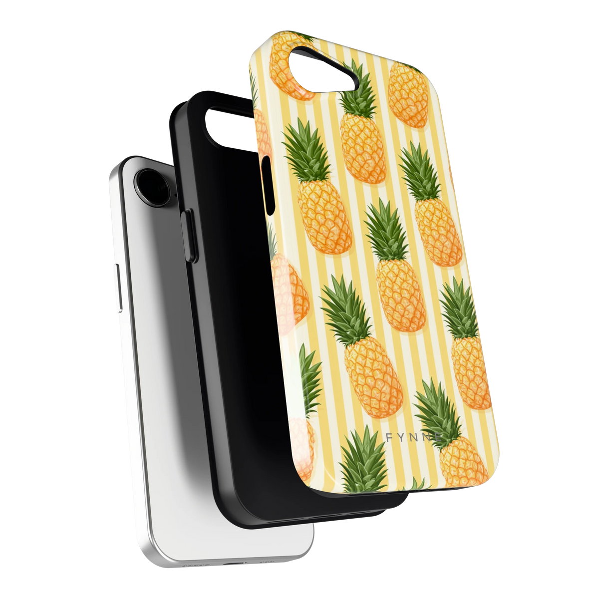 Ananas Strepen hoesje voor iPhone 16e, los van de telefoon