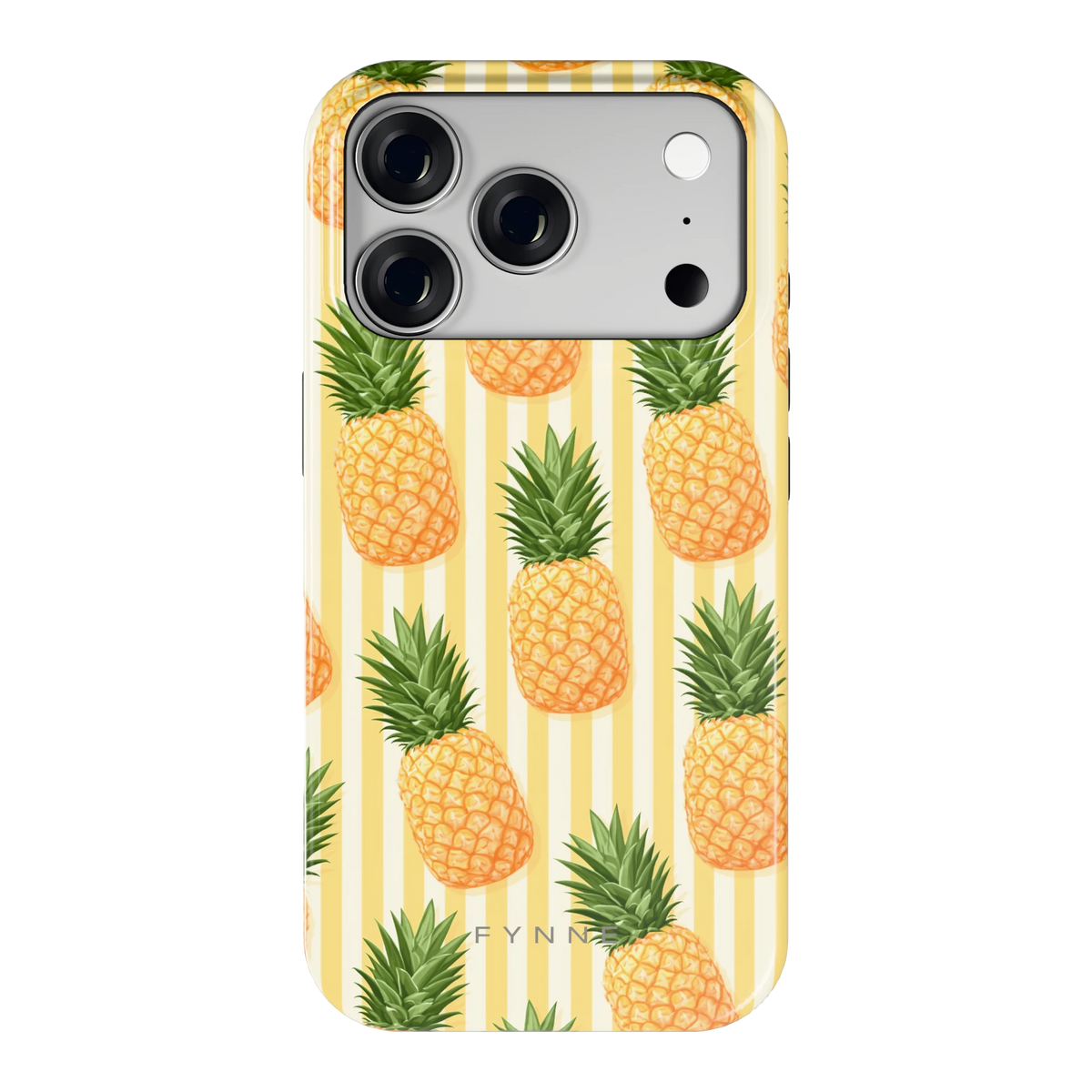 Ananas Strepen hoesje voor iPhone 18 Pro, achterkant