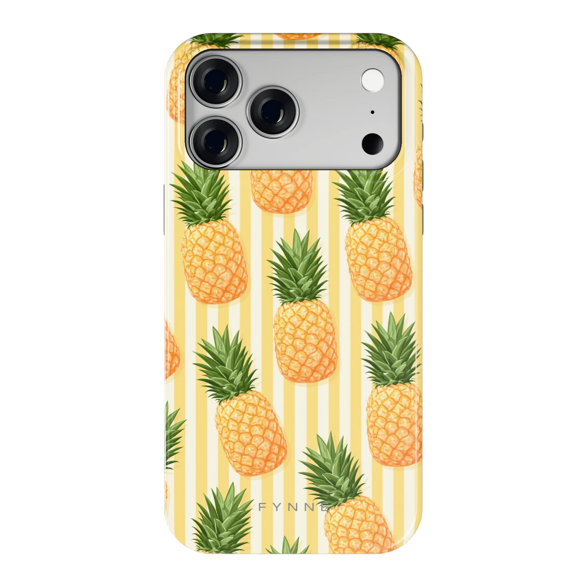 Ananas Strepen hoesje voor iPhone 18 Pro Max, achterkant