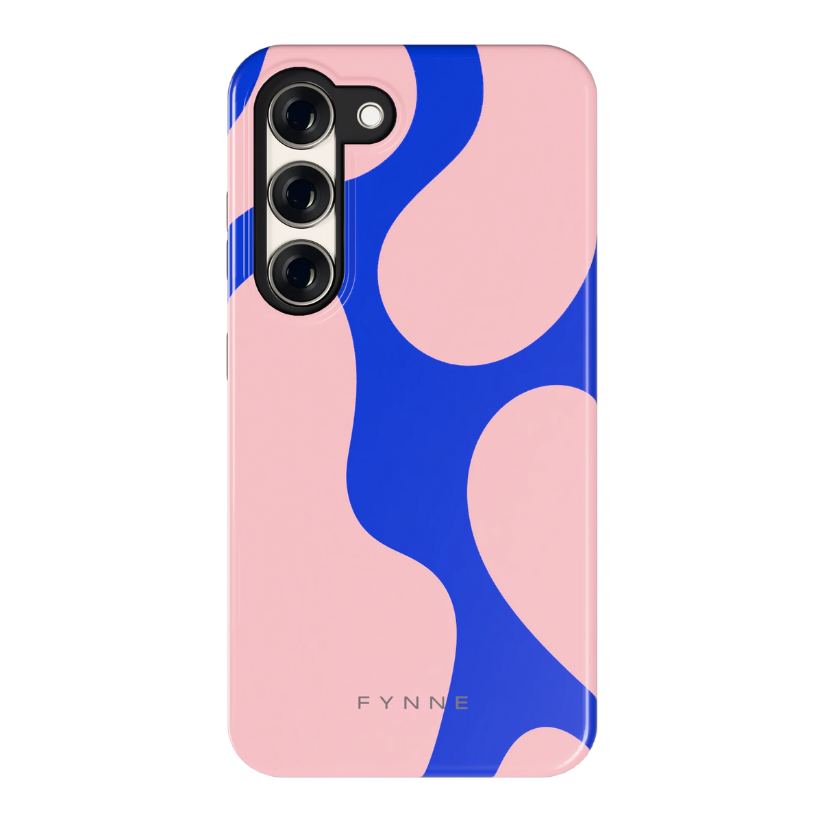 Roze Blauwe Blobs hoesje voor Galaxy S23, achterkant