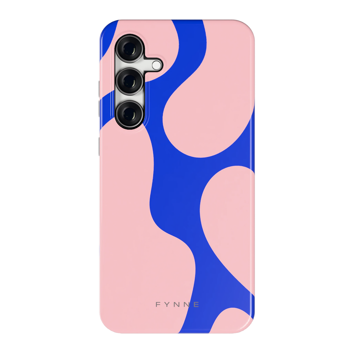 Roze Blauwe Blobs hoesje voor Galaxy S24 FE, achterkant