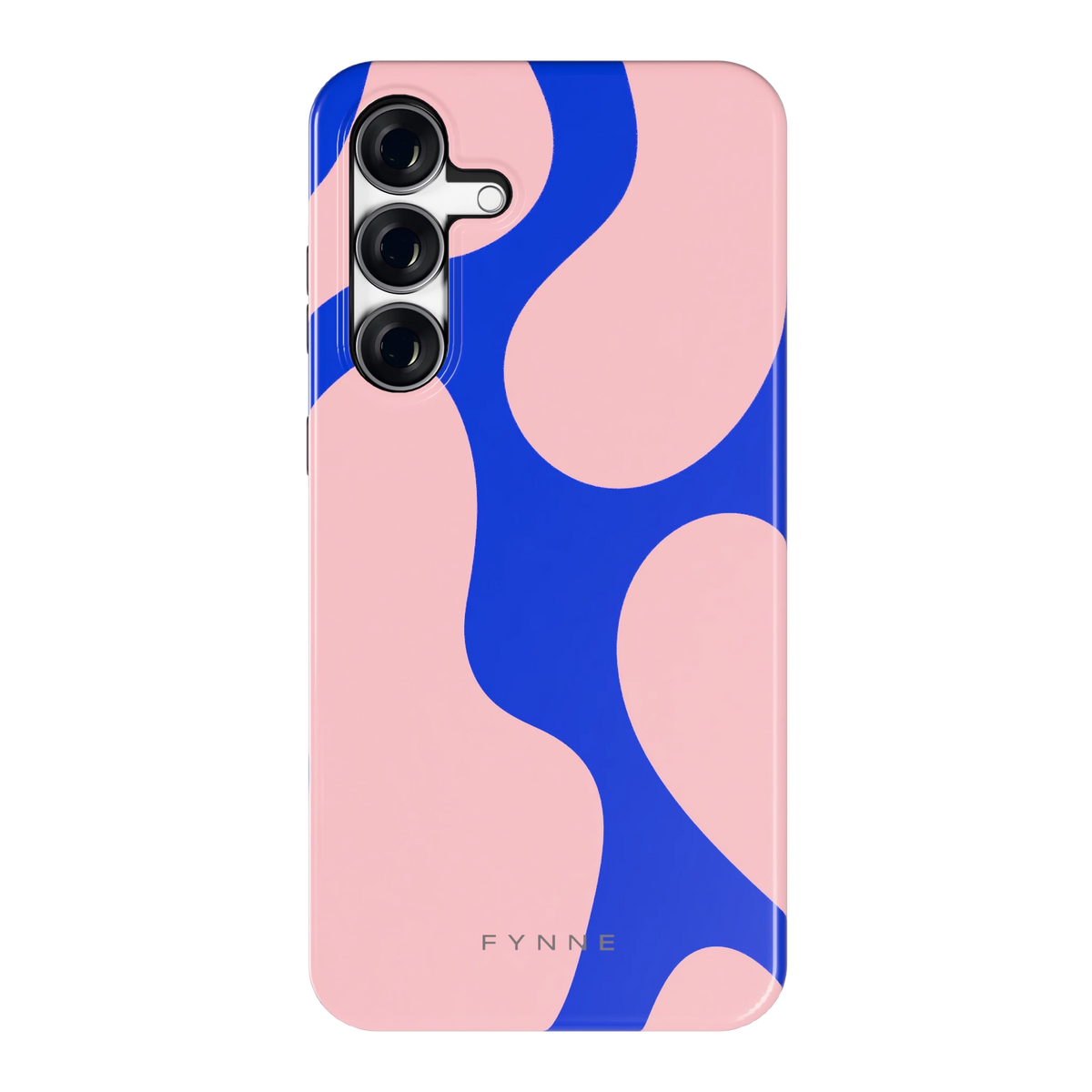 Roze Blauwe Blobs hoesje voor Galaxy S25 FE, achterkant