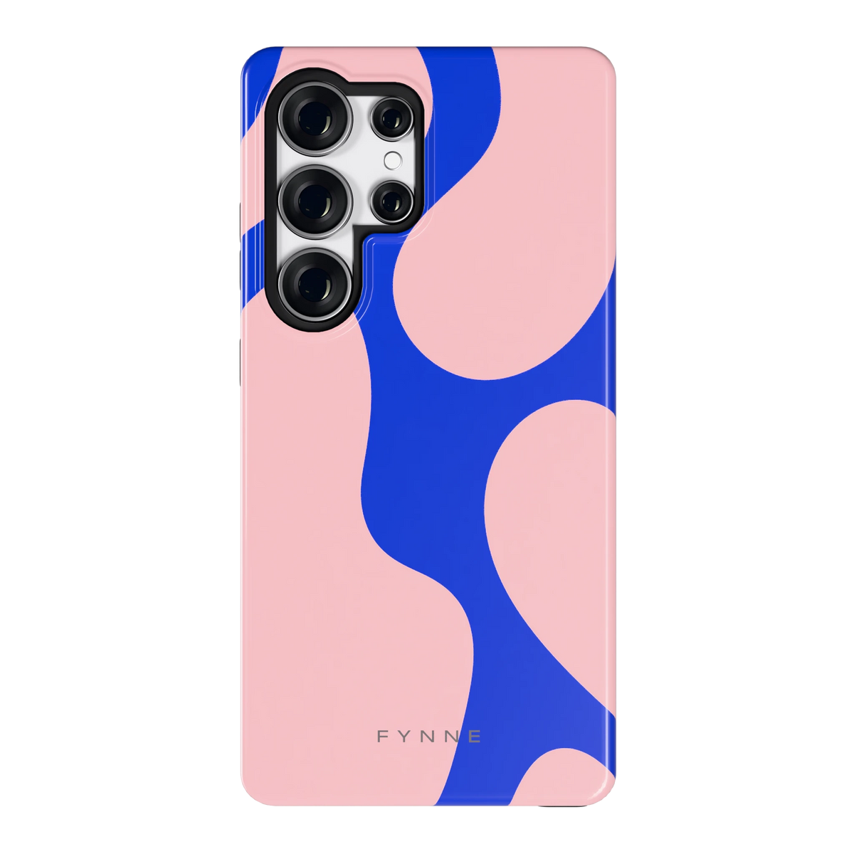 Roze Blauwe Blobs hoesje voor Galaxy S25 Ultra, achterkant